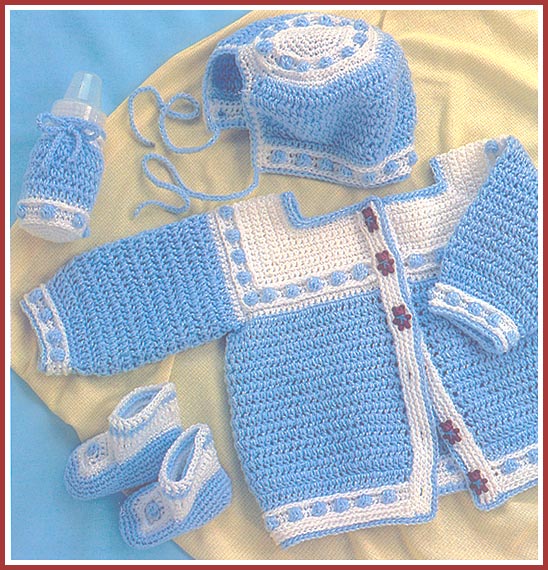 free knitting pattern: boys baby clothes models