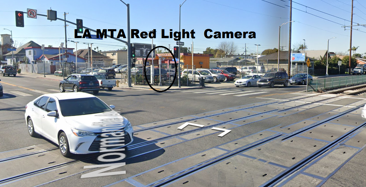 Red Light Ticket at MTA Metro Railroad Crossing Locations Map