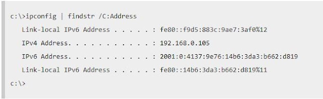 Find IP address from CMD