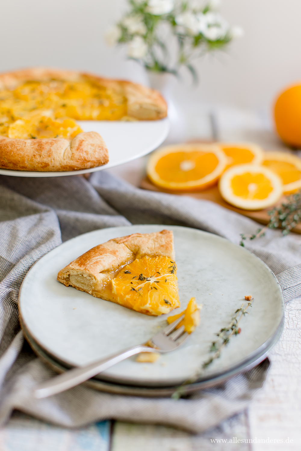 Orangen-Tarte mit Thymian und Honig | Alles und Anderes Orangen-Tarte mit Thymian und Honig | Alles und Anderes