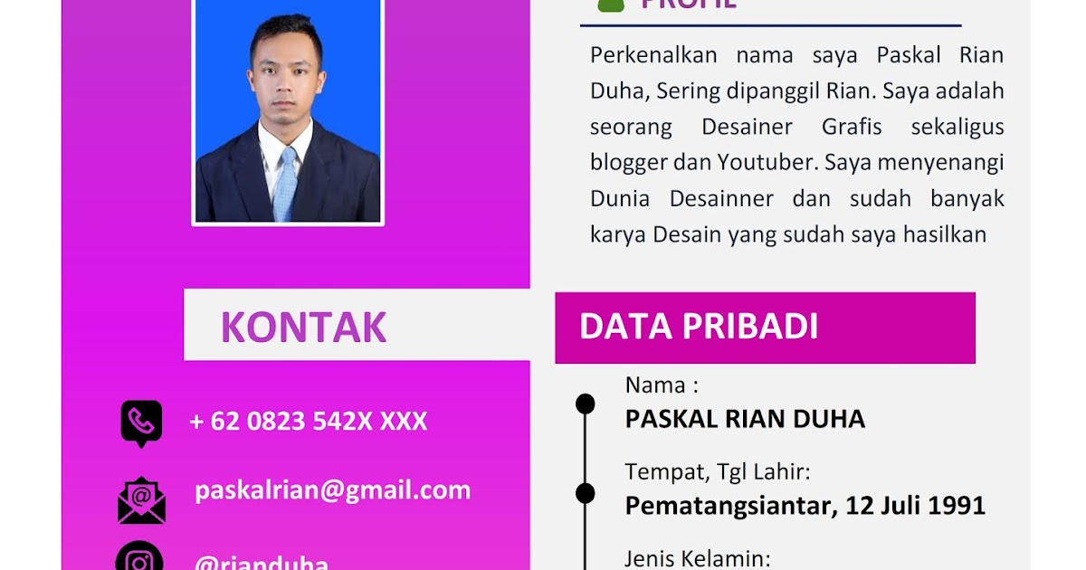 Download Template CV Lulusan SMA SMK Belum ada Pengalaman Kerja Download Template CV Lulusan SMA SMK Belum ada Pengalaman Kerja