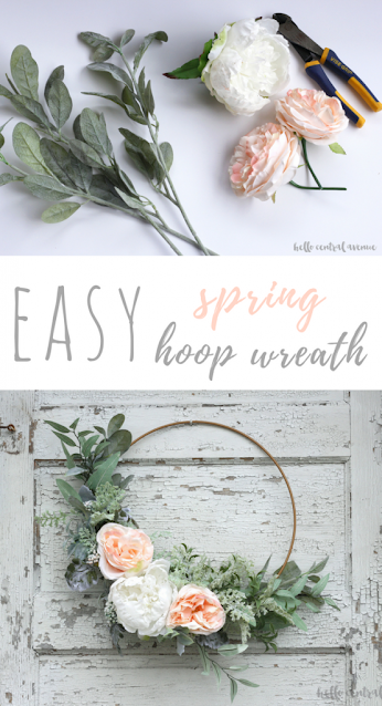 easy peony wreath