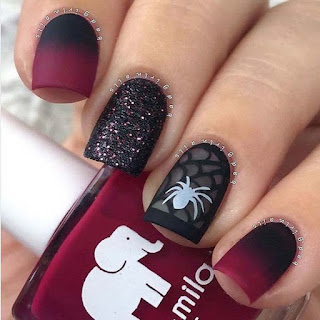 uñas halloween arañas roja uñas halloween arañas roja