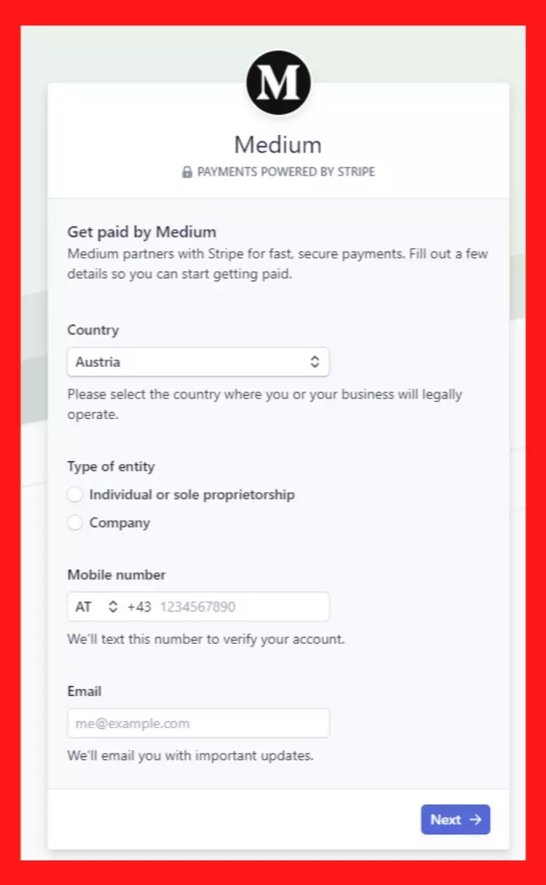 medium writing