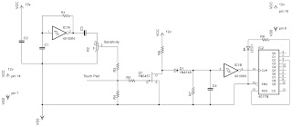 Low Cost Capacitive Touch Switch II  circuit schematic with explanation