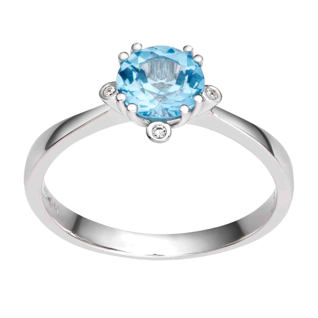 Nhẫn Vàng trắng 14K đính đá Topaz PNJ TPXMW000025