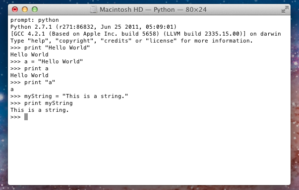 Getting Started with Python: Lesson 1 - Print and Variables
