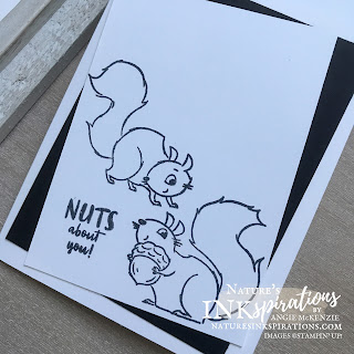 By Angie McKenzie for Stampin' Dreams Blog Hop; Click READ or VISIT to go to my blog for details! Featuring the Nuts About Squirrels Photopolymer Stamp Set from the Stampin' Up! July-December 2021 Mini Catalog; #anyoccasioncards #simplestamping #funtocolor #coloringfun #backtoschoolideas #stampinup #nutsaboutsquirrels #blackandwhite #diycrafts #handmadecards #stampindreamsbloghop #naturesinkspirations