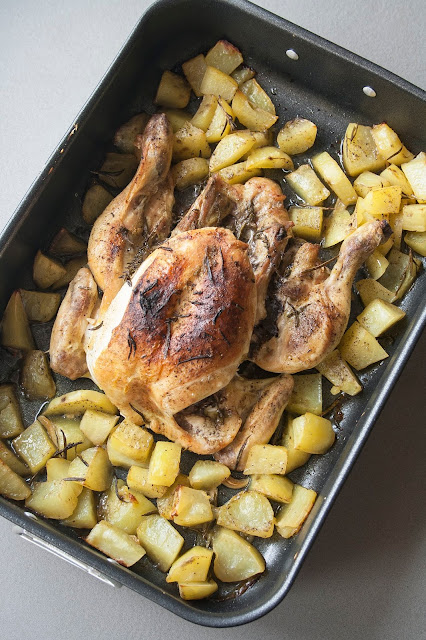 Pollo al forno con patate