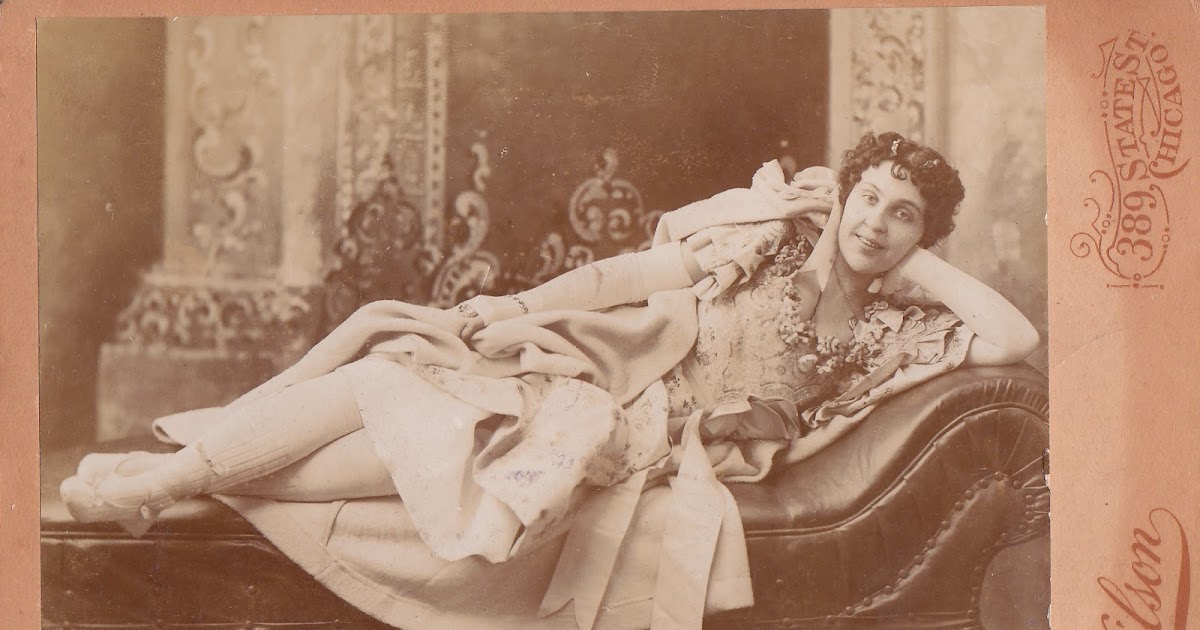 Card of a Provocative Woman on a Fainting Couch in Chicago