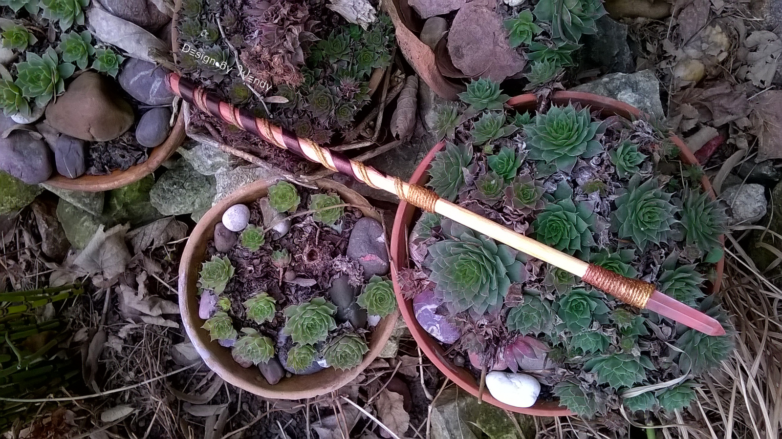 Design by Wendy Willow Wand with Rose Quartz Gemstone Spike