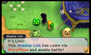 Link meeting a Shadow Link at the fortune teller's tent