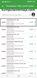 Beli Paket GameMax Telkomsel 32GB Via PMreload