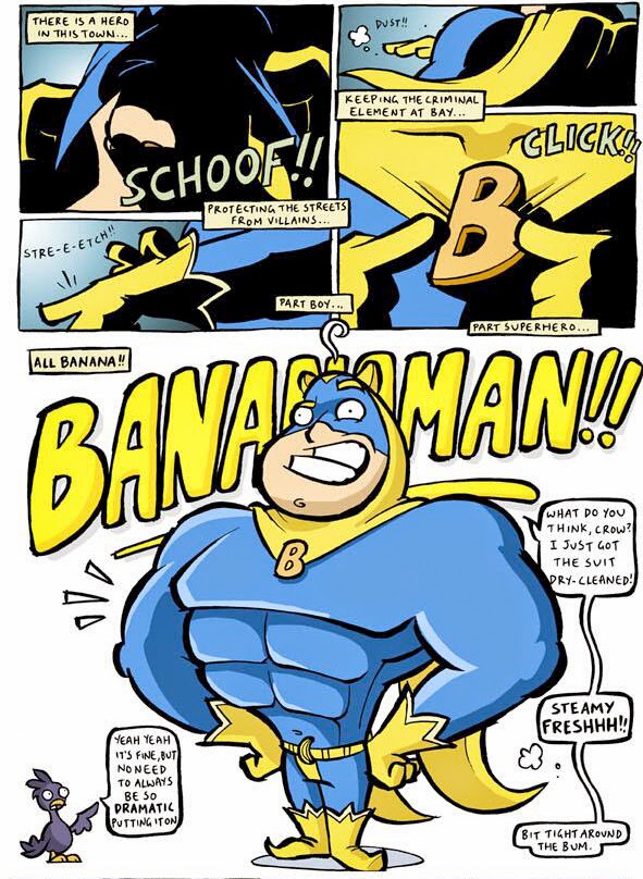 Kev F comic art 10 more versions of Bananaman to bend your mind