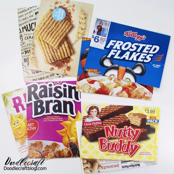 Upcycle cardboard cereal boxes into fun notebook journals
