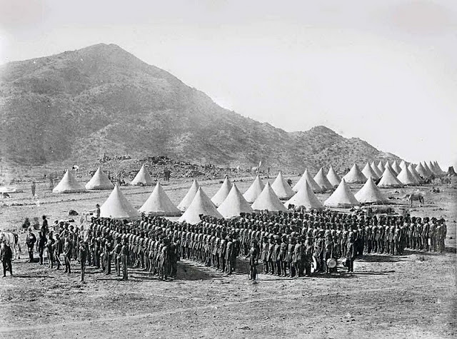 27-й полк Бенгальской туземной пехоты  в лагере на Эфиопском нагорье