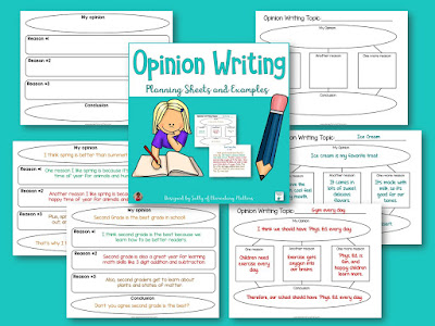 Elementary Matters: Opinion Writing Organizational Freebie