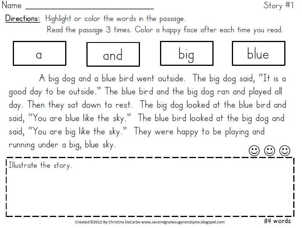 Sight Word Fluency Passages For Reading Intervention Miss Decarbo