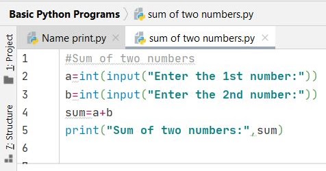 Sum of Two Numbers Python Program - CodexRitik - CodexRitik