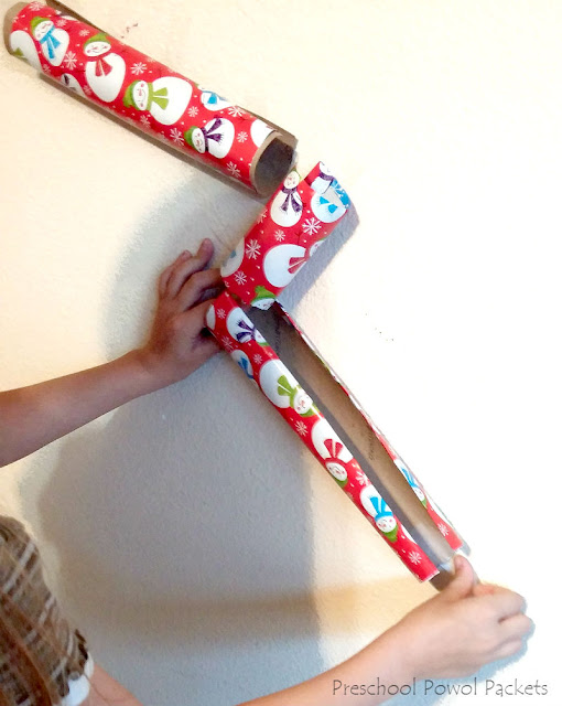 Wrapping Paper Cardboard Tube Marble Run STEM Challenge Preschool