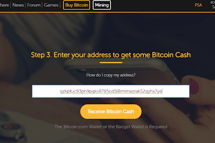 Cara Gampang Mendapat 10000 Satoshi Bitcoin Cash Gratis