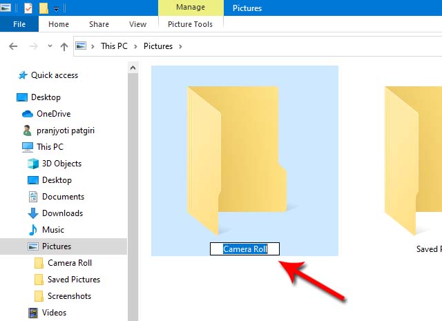 How to Rename a folder in Windows 10