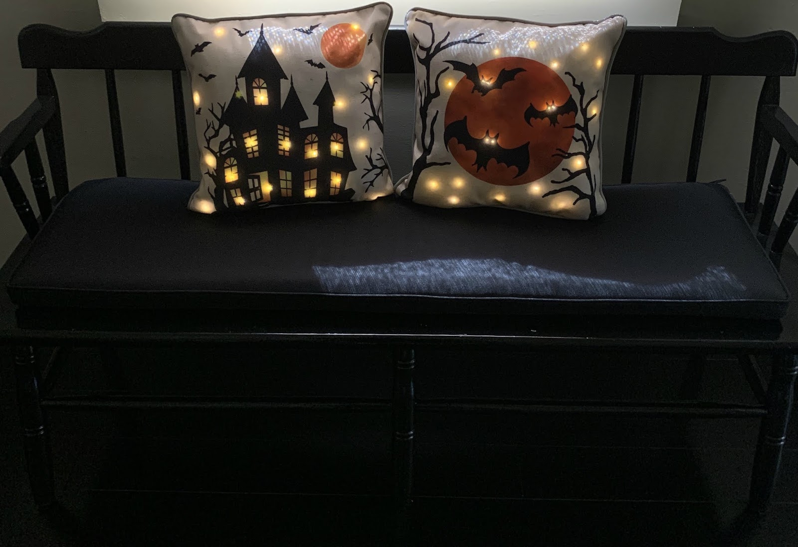 Grandin Road Haunted House and Bat Pillow With Lights A Very Sweet Blog