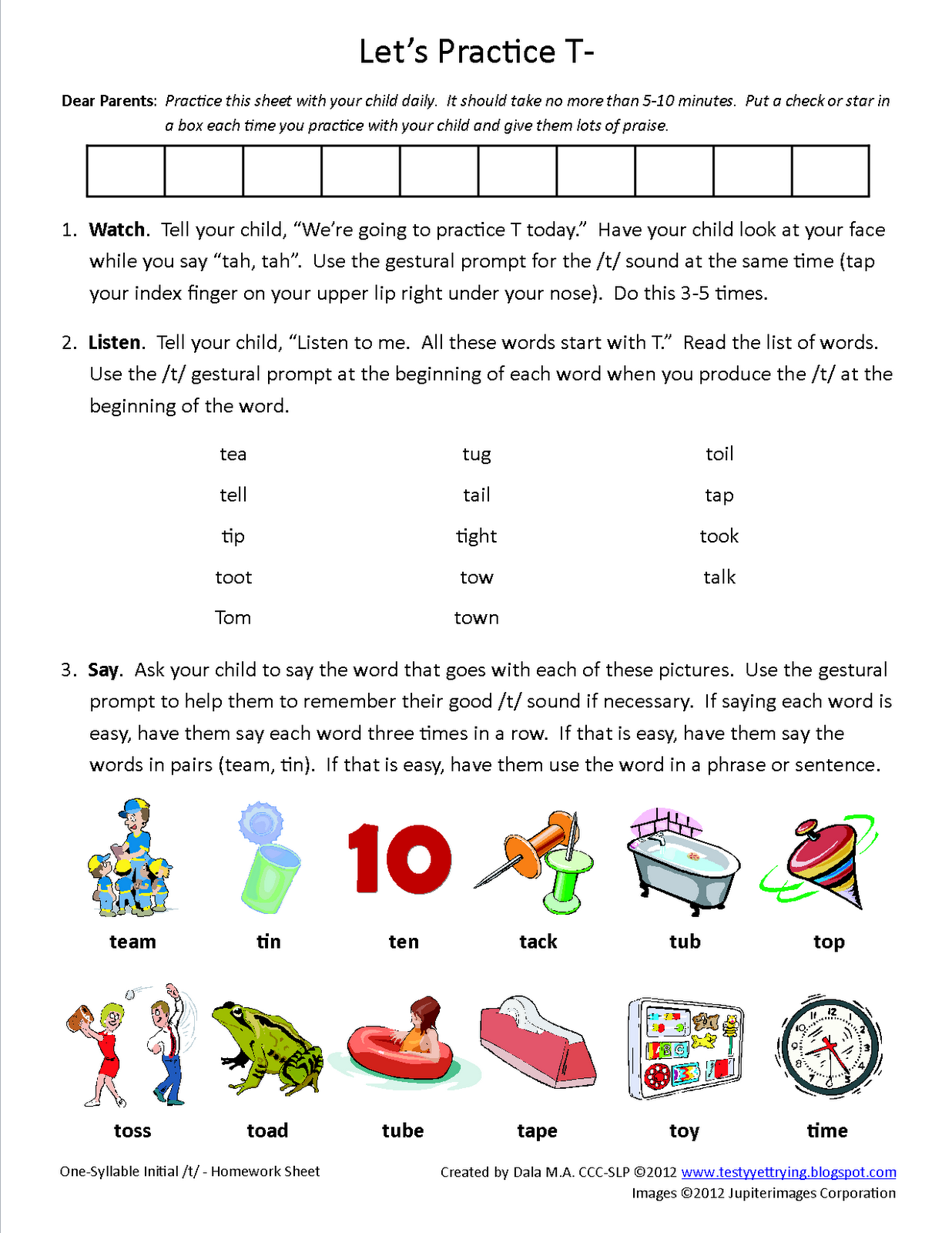 speech therapy worksheets free