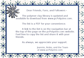  pcPolyzine Polymer Clay Library List