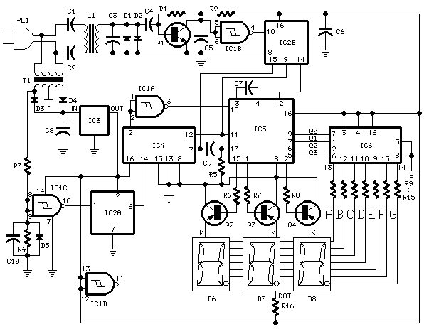 Digital Remote Thermometer Circuit Diagram - The Circuit