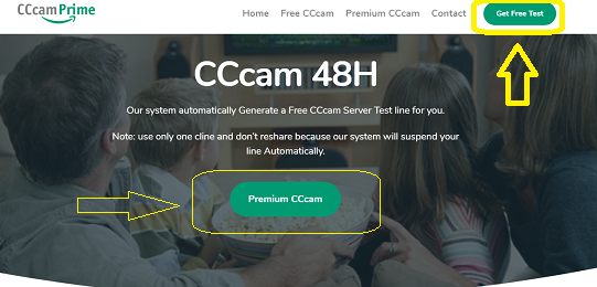 premium cccam test