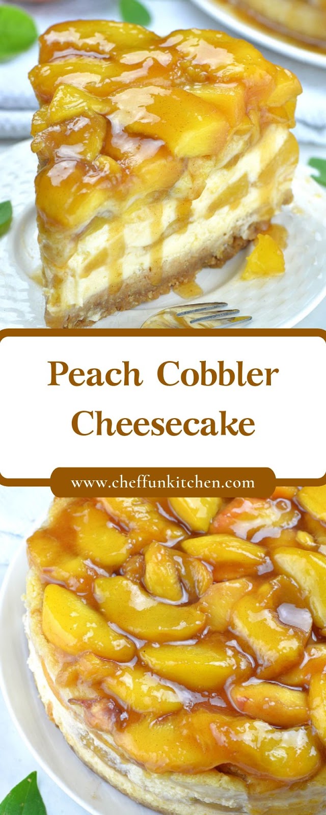 Peach Cobbler Cheesecake Peach Cobbler Cheesecake