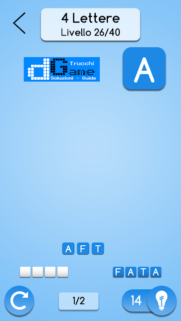 AnagrApp soluzione pacchetto 2 (4 lettere) livelli 1-40