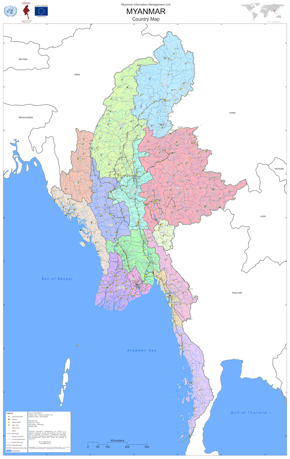 ျမန္မာႏိုင္ငံ ၿမိဳ႔နယ္ႏွင့္ ၿမိဳ႔ႀကီးမ်ား တည္ေနရာျပ ေျမပံု ~ မြန်မာ့င ...