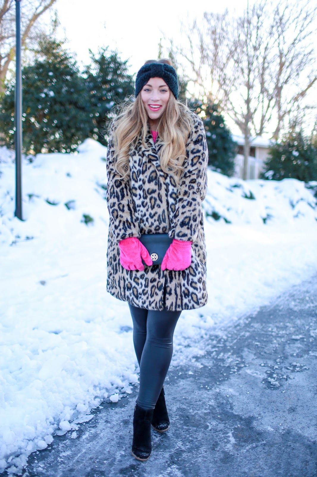Leopard Fur Coat + Snow! • Brittany Ann Courtney