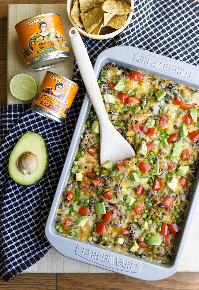 Bubby and Bean Living Creatively Spicy Veggie Burrito Bowl Casserole