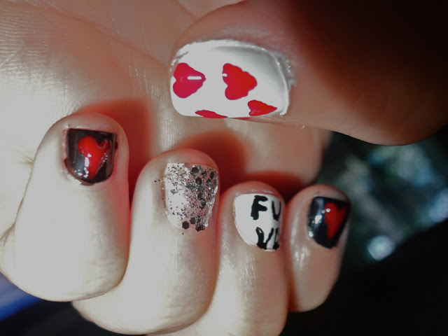 anti valentine's day nails