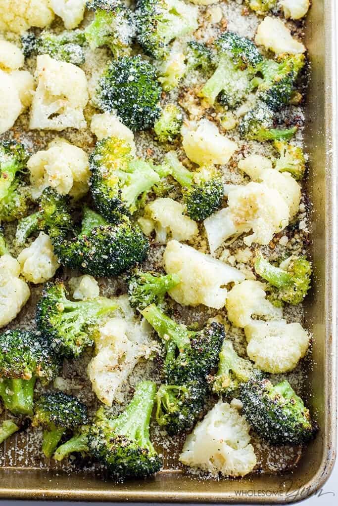 ROASTED BROCCOLI AND CAULIFLOWER RECIPE WITH PARMESAN & GARLIC (LOW CARB, GLUTENFREE) Best