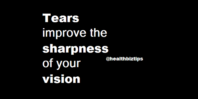 Tears improve the sharpness of your vision.