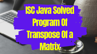 Find Transpose of a Matrix