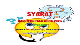 Persyaratan Calon Kepala Desa 2021 | FORMAT ADMINISTRASI DESA