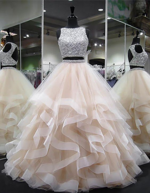 Dazzling-Crop-Top-Princess-Ruffles-Skirt-Two-Piece-Prom