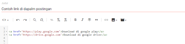 contoh link di dalam postingan