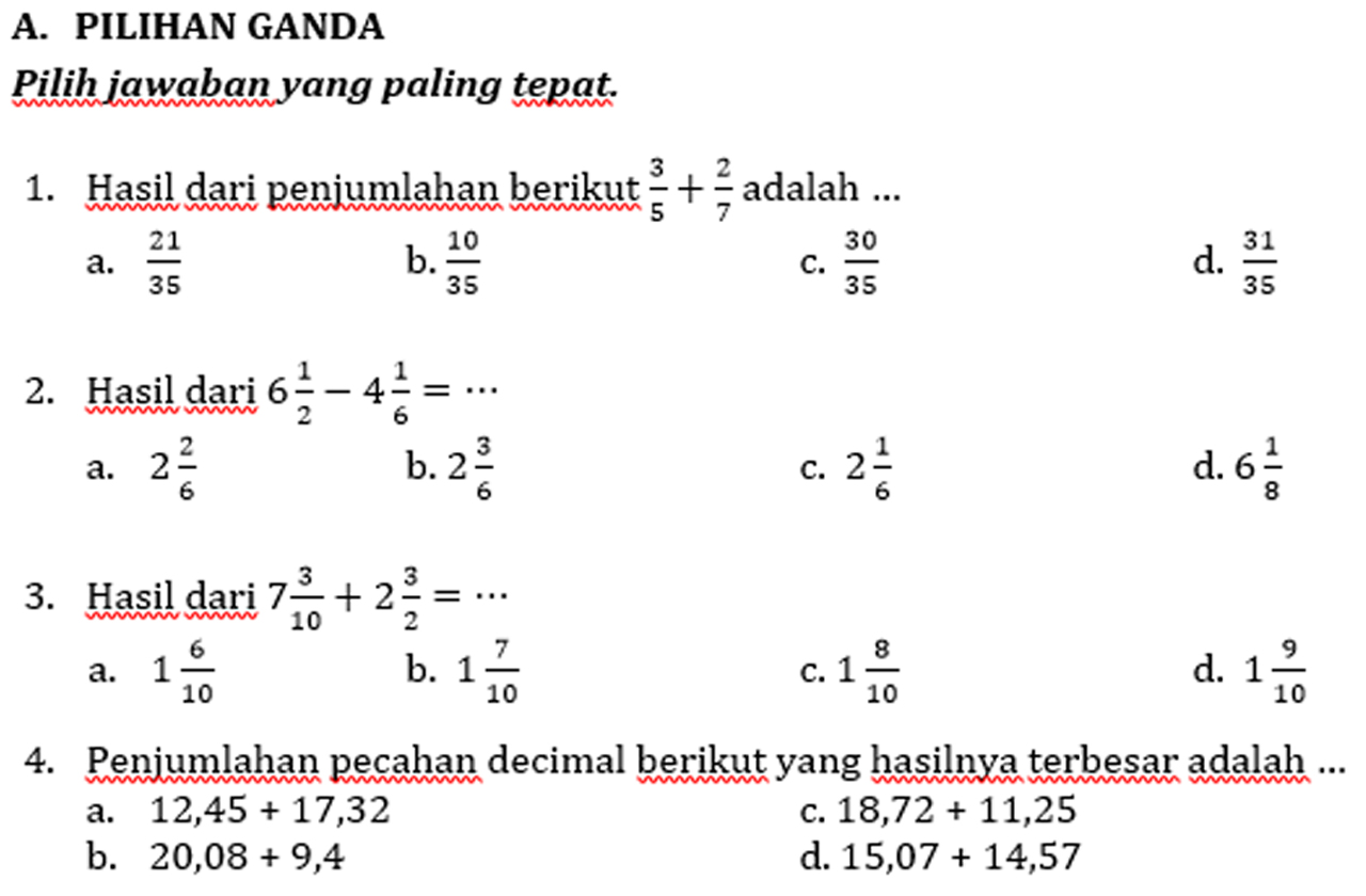 Soal Hots Perkalian Dan Pembagian Pecahan Kelas Pendidik Siswa