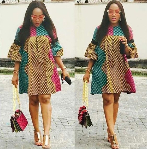 simple short ankara gown