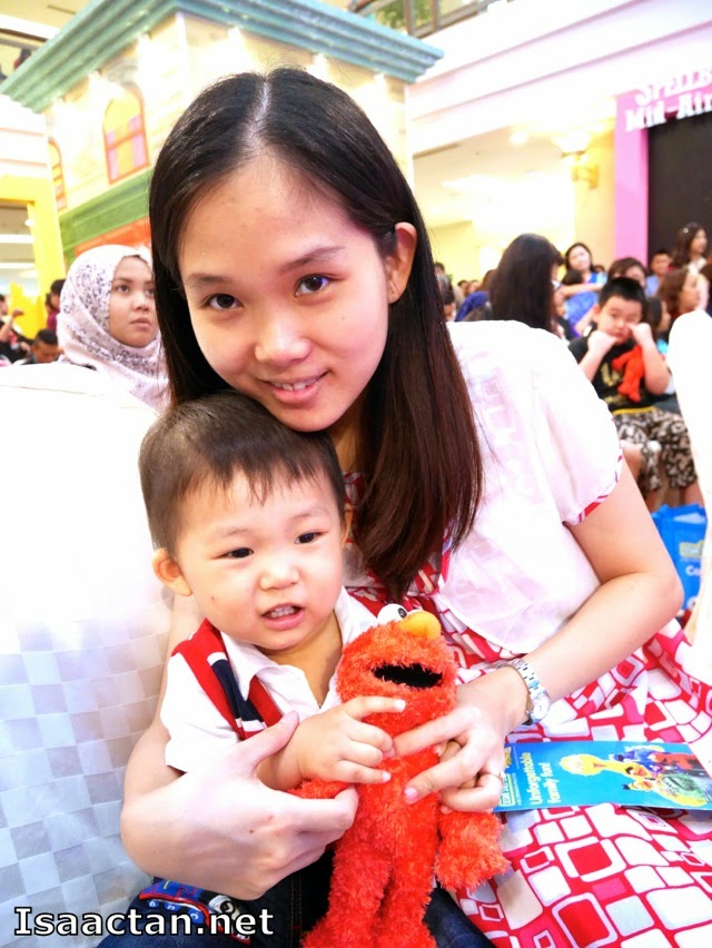 Martin enjoyed the event, with his new plush toy Elmo