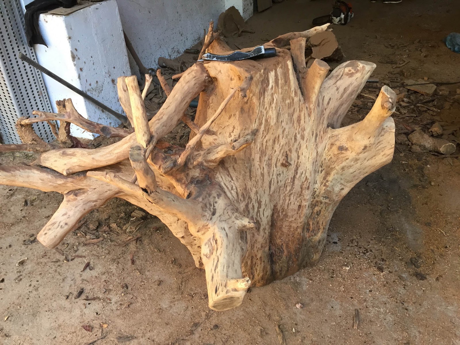 TREE ROOT TABLE BASES Phases Africa African Decor & Furniture