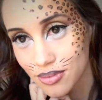 Costume Girls Makeup: Leopard Print Halloween Makeup Tutorial