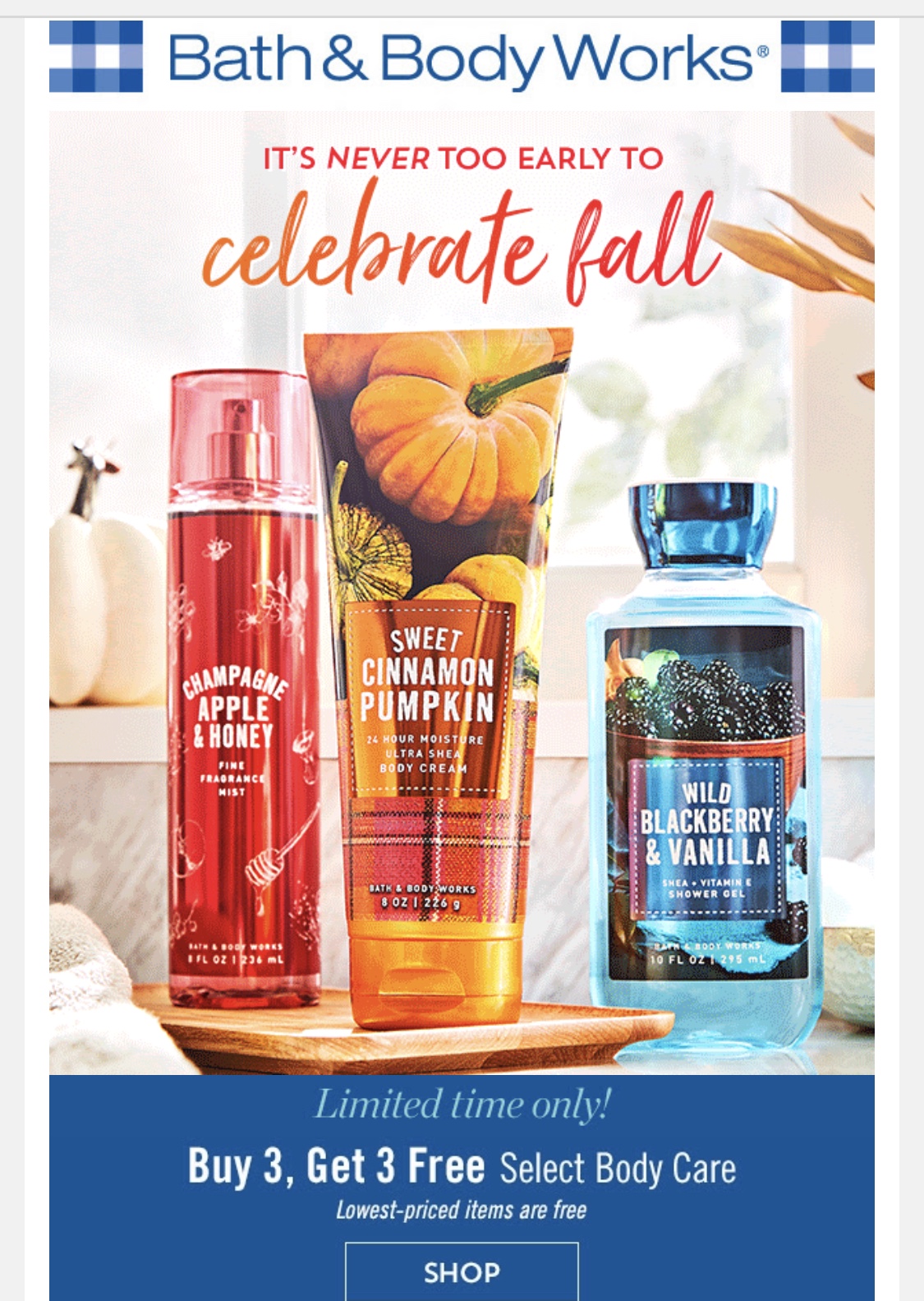 Life Inside the Page Bath & Body Works Today's Email July 31, 2019