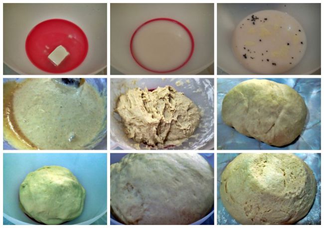 Preparación del rosco de pan dulce con chocolate 1